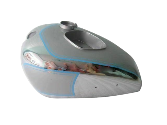 Gas Tank For Triumph Tiger 90 Pre War Model In Silver Paint Chromed